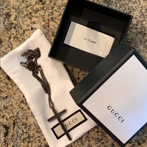 Men's Diamantissima Cross Necklace with Enamel